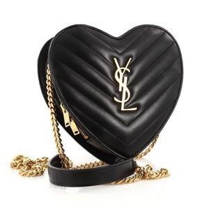Yves Saint Laurent Small Love Heart Chain Bag